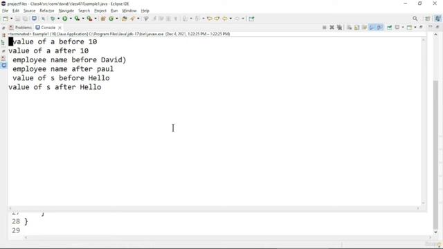 Java tutorial #24 | OOP Class and Objects - Pass by value | Java course for beginners