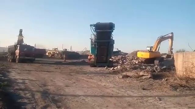 Вторичная переработка щебня с удалением арматуры смотреть онлайн