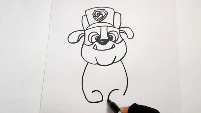 How to Draw Rubble | Paw Patrol | Easy Drawing Step by Step