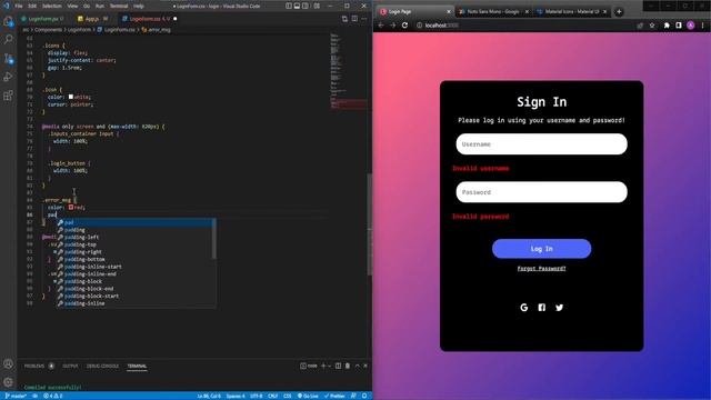Create a Responsive Login Form in ReactJS смотреть онлайн