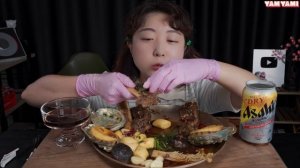 전복을 품은 간장 대왕갈비?Mukbang eating show