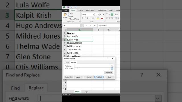 When You Need to Find And Replace In Excel #Excel #Short #Replace #tipsandtricks