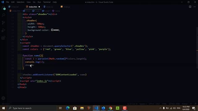 Colors Randomly Changed - Coding Life - Javascript.