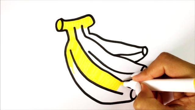 Как нарисовать бананы | How to draw a bananas | Сурет салу банан