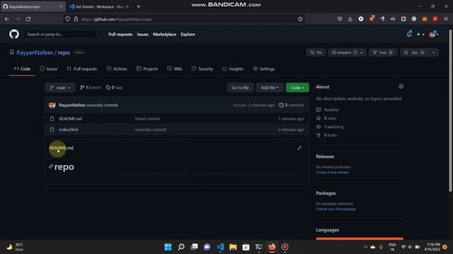 Basic Usage of GitHub with VScode