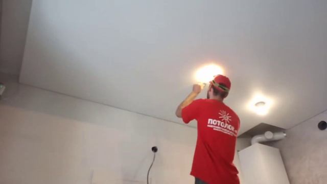 Делаем натяжной потолок на кухне ЖК Баден-Баден г. Снежинск смотреть онлайн