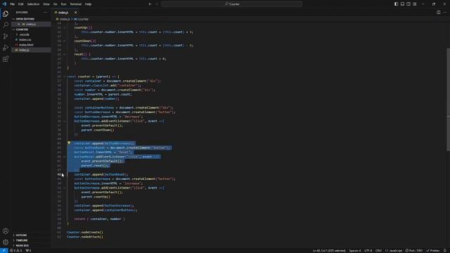 Vanilla JavaScript Counter