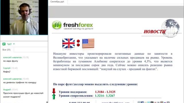 Ежедневный обзор FreshForex по рынку форекс 14 сентября 2017 смотреть онлайн