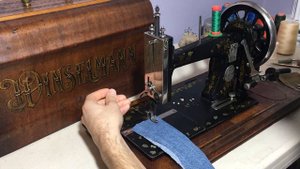 How to Thread + Sew on a Antique German 'Winselmann' Transverse Shuttle Sewing Machine