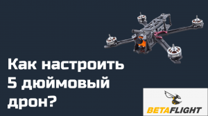 ✌️Как настроить 5 дюймовый дрон. Первоначальная настройка fpv дрона в betaflight и blheli #fpv