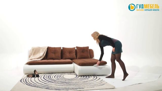 Угловой диван Кормак Плюш Браун смотреть онлайн