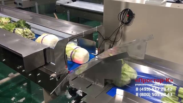 Оборудование для упаковки овощей во флоу пак