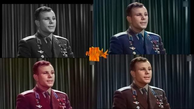 Речь Ю.А. Гагарина 1962 года.  #Колоризация. Многообразие моделей колоризации.