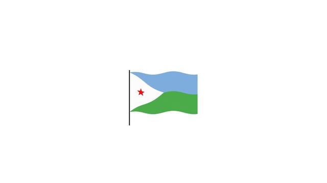 Djibouti flag Lottie JSON animation смотреть онлайн
