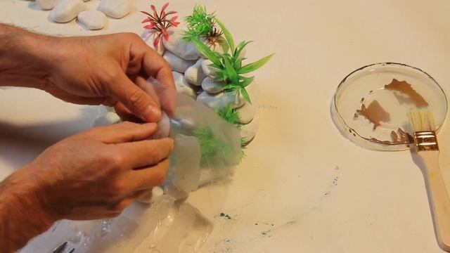 DIY Selbstgemachter Mini-Wasserfall als Deko/Homemade mini waterfall as décor смотреть онлайн