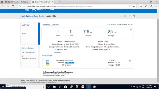 03 how to create oracle 12c database on oracle cloud DbaaS (Database as a Service) смотреть онлайн