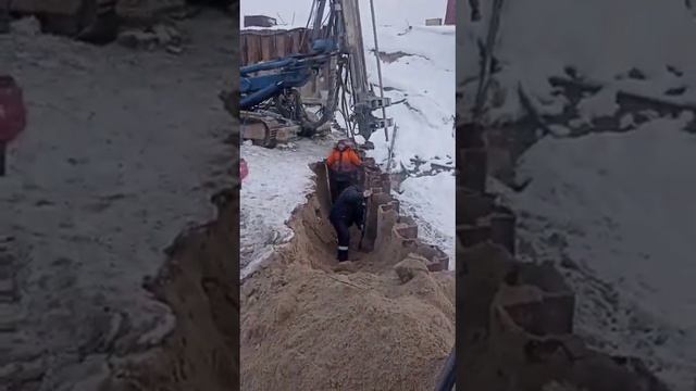 работа. погружение шпунта. бурение анкерные тяги.)))??? смотреть онлайн