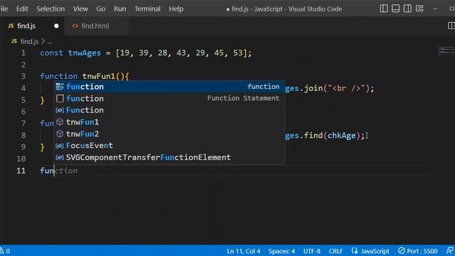 Lesson 21 find (JavaScript Array Method)
