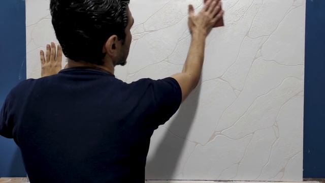 أسلوب جديد لعمل ديكور حوائط رخامي بارز  بألوان معدنيه .. ديكور عصري وراقي ... ??