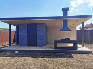 Мангальная зона в стиле Лофт