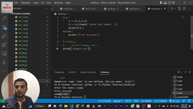 Finally Keyword in Python | Python Course For Zero to Advanced | Tutorial # 28