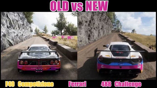 Forza Horizon 5    Old vs New    Ferrari F40 Competizione vs 488 Challenge    Hill Climb Monster