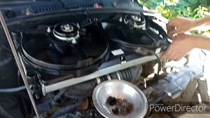 Замена радиатора и вентиляторов охлаждения на ниве. Навес из паласа, быстрое решение