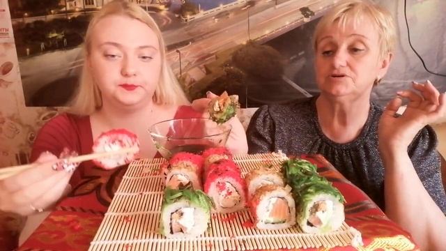 Мукбанг/Mukbang. Роллы/Суши. Rolls/Sushi. смотреть онлайн