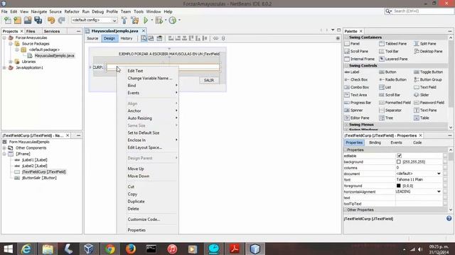 cómo Forzar a Mayúsculas en Java mientras escribe en un jTextField смотреть онлайн