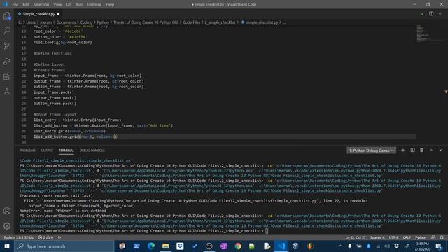 Our Second Tkinter App: Simple Checklist (Part 1) смотреть онлайн