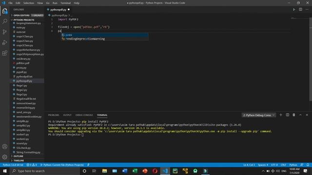 Extract Text from PDF Using Python (PyPDF2 Module)
