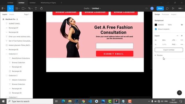 Figma Women Fashion Website Design UI Tutorial