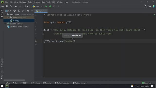 Python Convert Text to Audio File || gtts смотреть онлайн