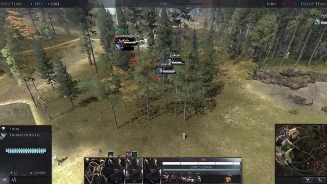 Total War Arena - Бой Thorax Hoplites, краткий анализ их характеристик и загадка копья смотреть онлайн