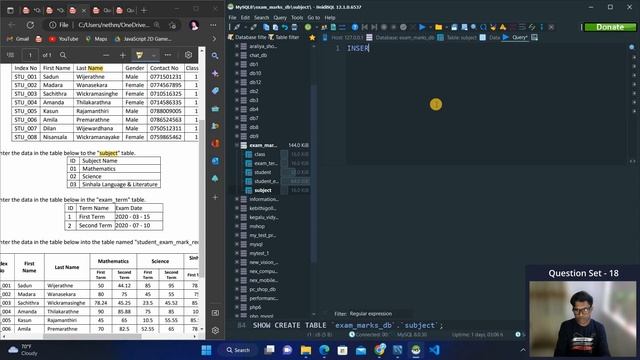 DBMS Question Set 18 | 1st Year | Semester 01 | Java Institute | Nethmina Sandaruwan смотреть онлайн