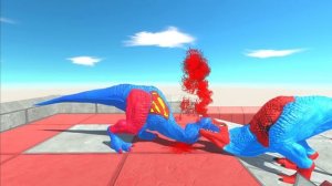 SPIDERMAN T-REX DEATH CLIMB - Animal Revolt Battle Simulator ARBS