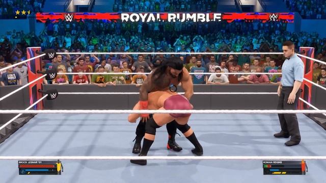 The Beast Young Brock Lesnar agains Roman Reigns on Royal Rumble 2023 Championship Match смотреть онлайн