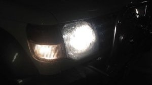 Работа омывателя фар Mitsubishi Pajero 2