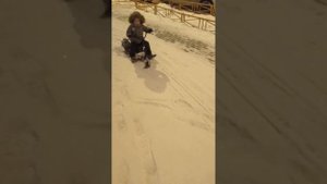 Снегокат из гироскутера. Электро снегокат
