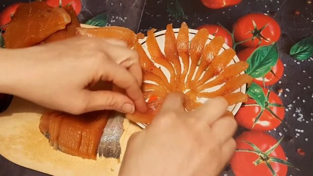 Праздничное оформление стола. Нарезка РОЗОЧКА. Колбаса, Красная рыба, Буженина – как красиво подать