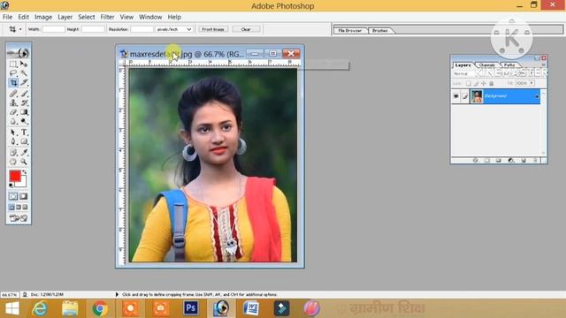 Photoshop adobe में crop tool का use करना सिखे hindi | crop tool in photoshop | photoshop crop tool смотреть онлайн