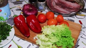 Салат из сельди с овощами в Рождественский пост