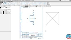 Компас 3D V18 - Амортизатор 51. Часть 11 - Чертеж Крышки поз. 2
