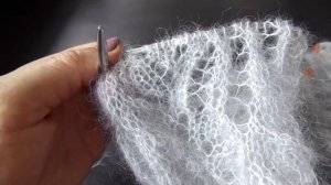 Узор «медвежьи лапки» при круговом вязании