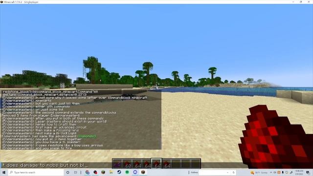 How to make laser blasters in minecraft! (Java Working 1.19) with Command Blocks! смотреть онлайн