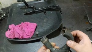 Вортекс Эстина замена термостата и трубки помпы