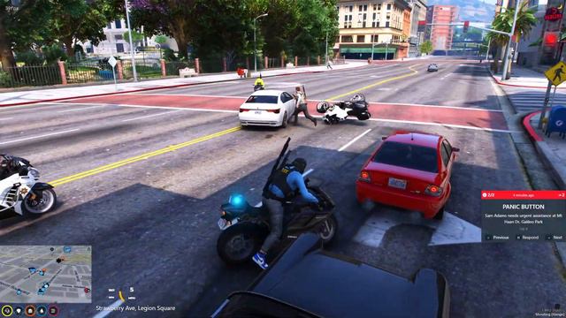 Bike Dropping Spikes Annoy Cops In GTA 5 RP смотреть онлайн