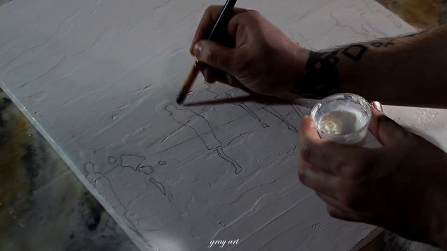 Интерьерная картина / Абстрактная картина / Поталь