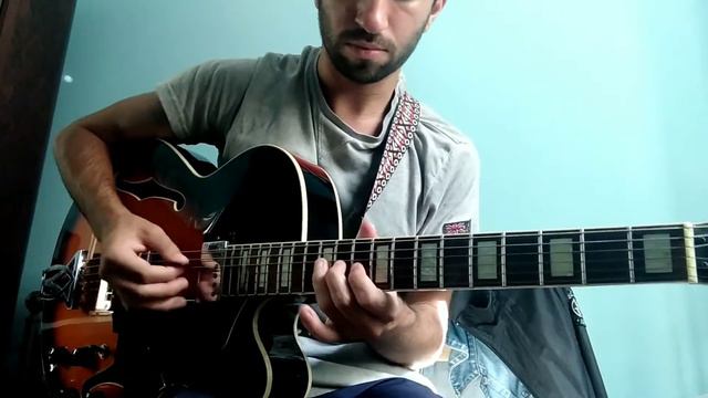 jazz blues in F guitar improv смотреть онлайн