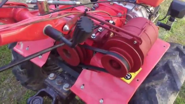 Установка генератора мтз на мотоблок зубр. смотреть онлайн